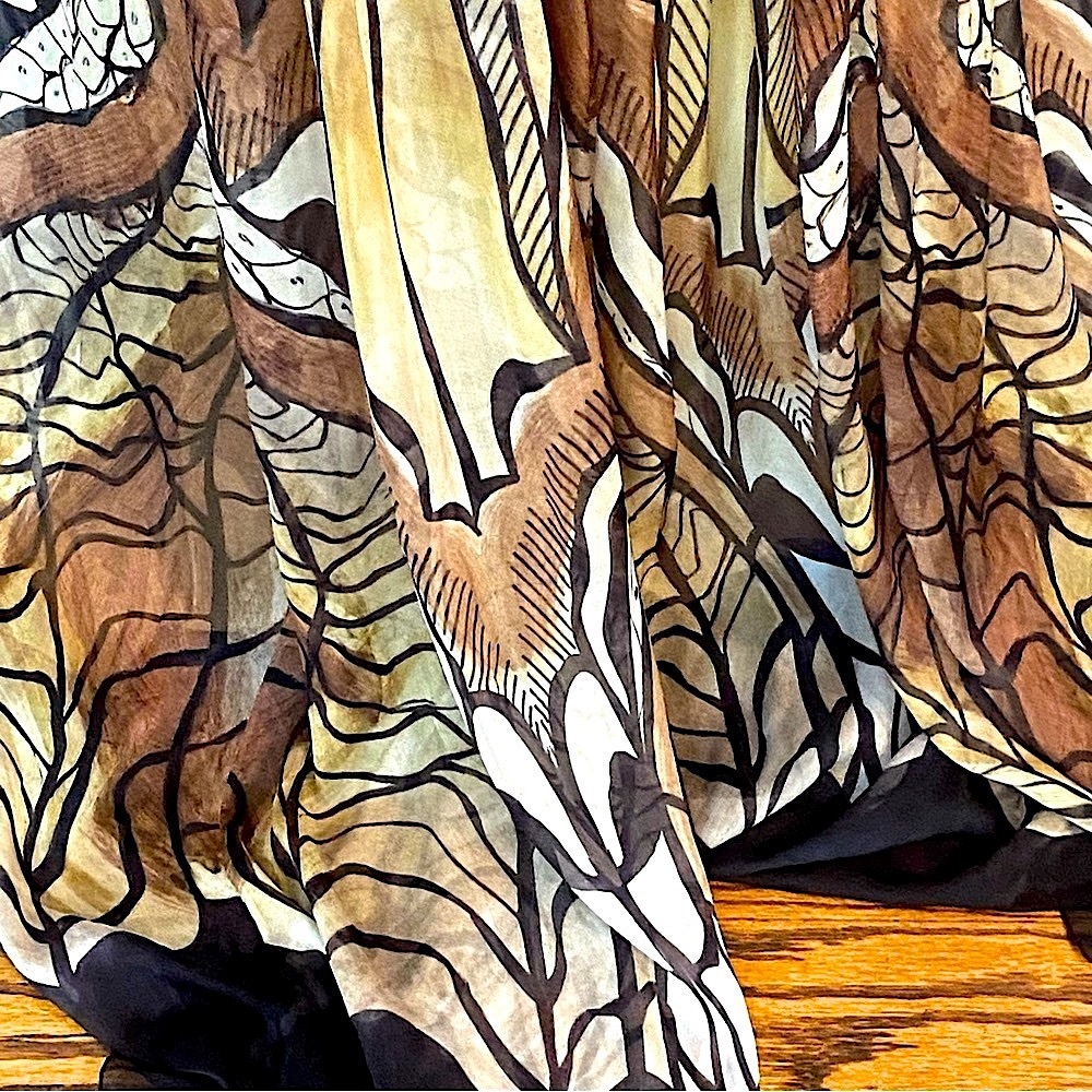 BNWT Alberta Ferretti Runway Collection Silk Belted Maxi-Dress, IT 40 US 4 - Picture 8 of 16